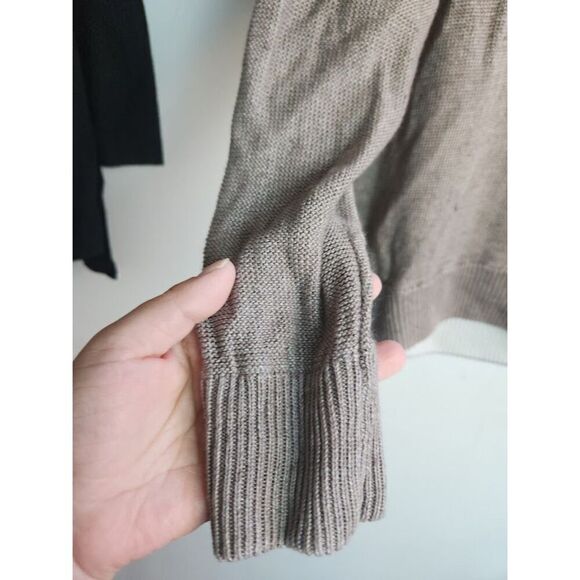 Raffi "Pure Linen" Men Brown Taupe 100% Linen Pullover Knit Sweater size Large - Picture 2 of 9